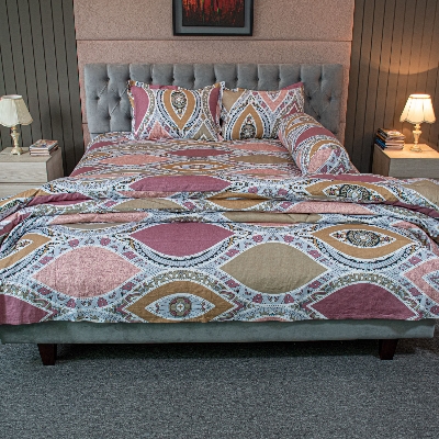 Brown Print Allora Comforter Bedding Set (5Pcs)