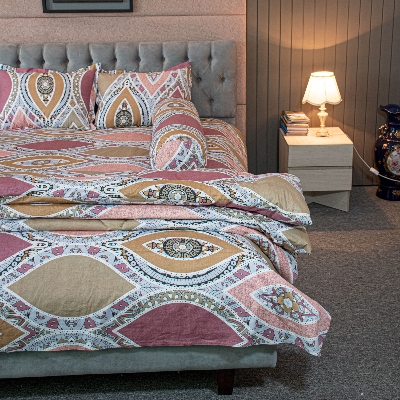 Brown Print Allora Comforter Bedding Set (5Pcs)