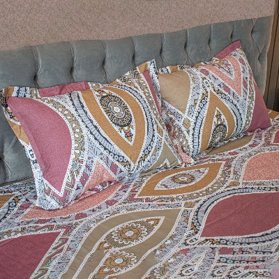 Brown Print Allora Comforter Bedding Set (5Pcs)