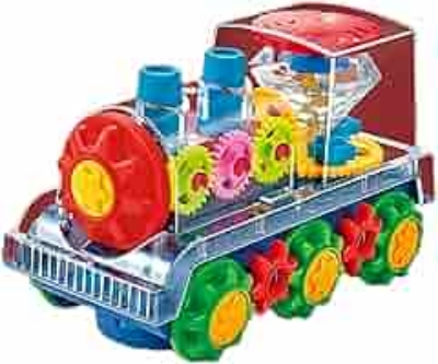 Picture of Concept Train Electric Transparent Gear Train Universal Walking Train Colorful Lights Musical Toys Children's Phone Toy Toys For Babies
