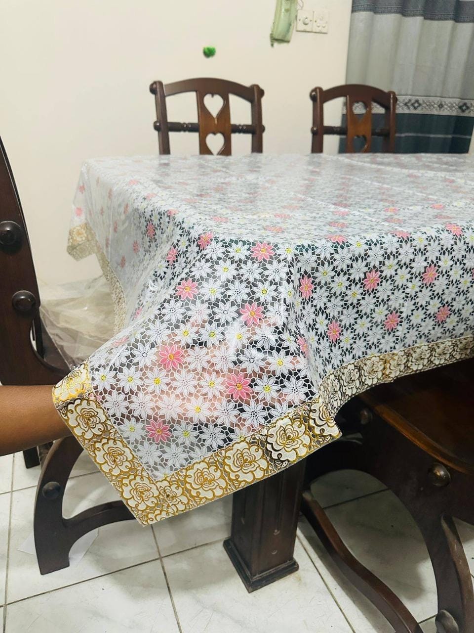 Picture of Transparent & Designed Table Cloth for Dinning Table - BK-455