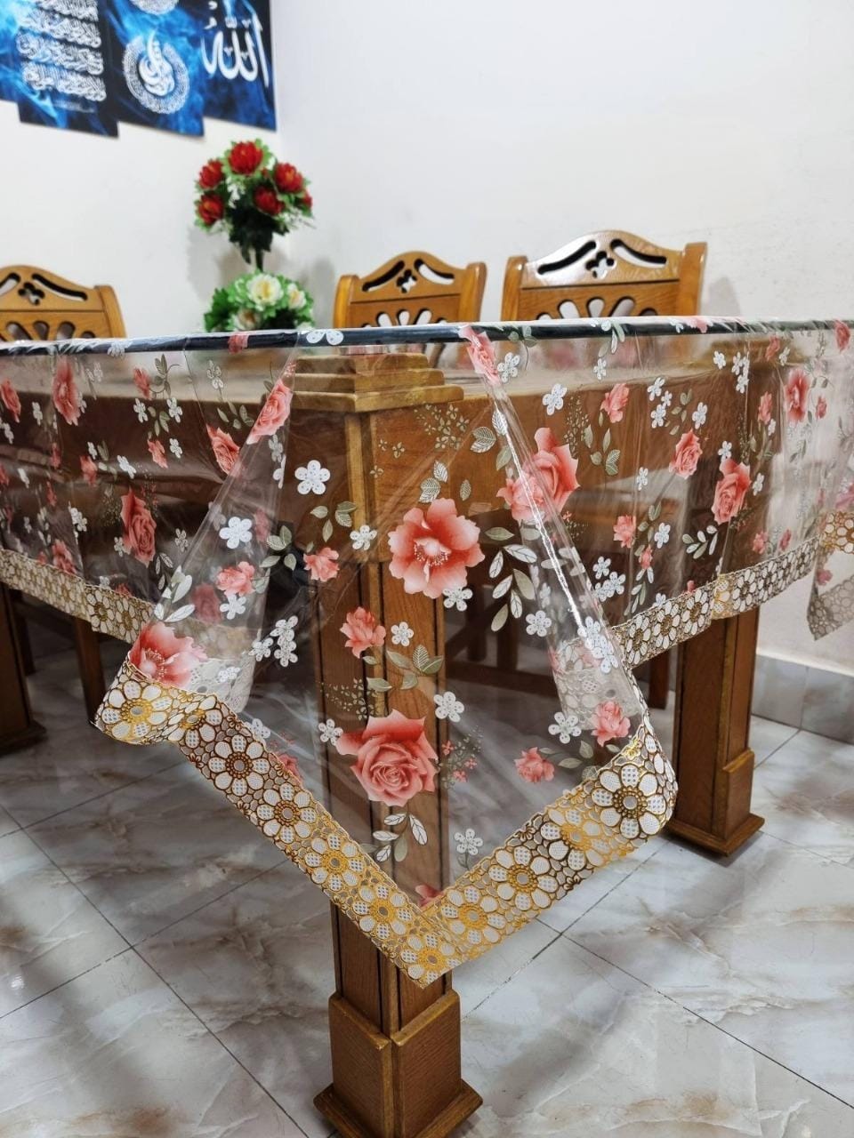 Picture of Transparent & Designed Table Cloth for Dinning Table - BK-452