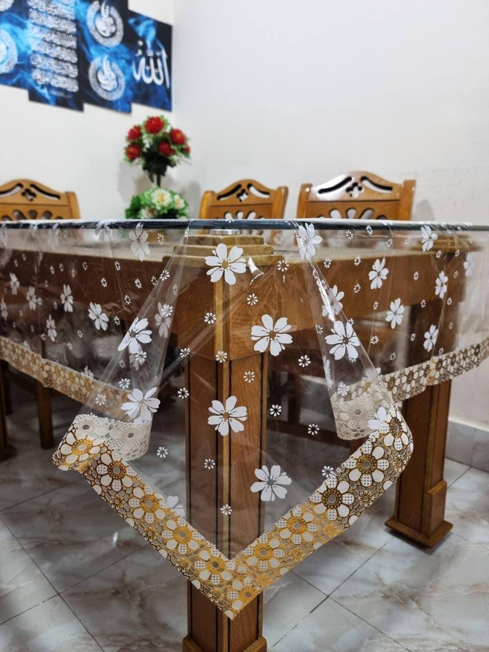 Picture of Transparent & Designed Table Cloth for Dinning Table - BK-451