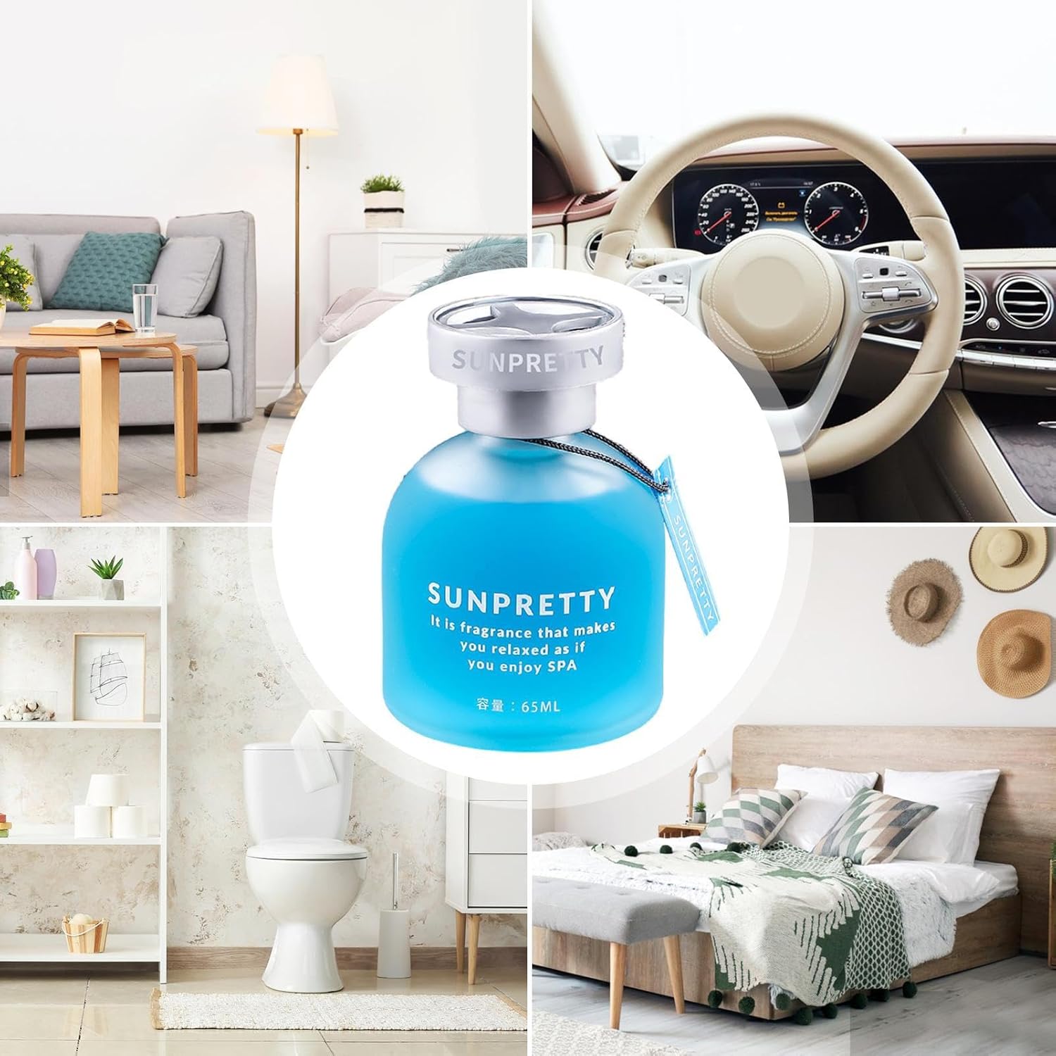 Picture of Car Fragrance Air Freshener, Glass Bottle Car Perfume