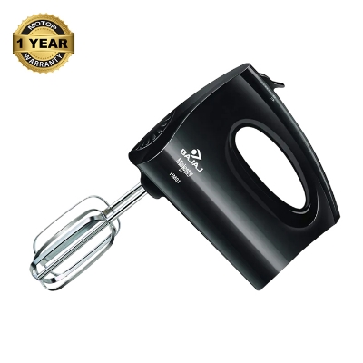 Picture of Bajaj HM-01 250W Hand Blender | 250 Watts Powerful DC Motor | 3-Speed Control | Hand Mixer with Stainless Steel Accessories & Attachments | 1.Yr Warranty | Black