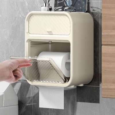 Picture of Toilet tissue box Light luxury bathroom roll paper drawer box