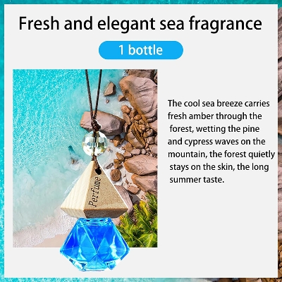 Picture of Car Freshener Hanging with - Long-Lasting Essential Oils Bottle with Wooden Lid  1 Pcs