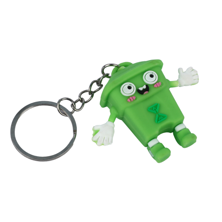 Picture of Cute Bin Character Keyring | Fun & Quirky Key Chain | Adorable Decorative Pendant for Bags & Keys