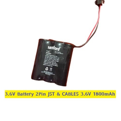 Picture of 3.6V 1800mAh Rechargeable Battery AA x3 Pack | 2-Pin JST Connector with Cable | 14500 Li-ion Battery Pack for Toys, RC, DIY BD