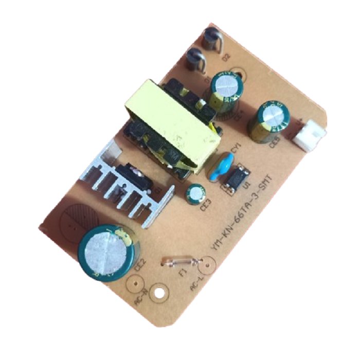 Picture of 15V 2A Charger Fan Circuit Board | AC DC Rechargeable Fan PCB with Light Control | Universal Fan Repair Module Adapters