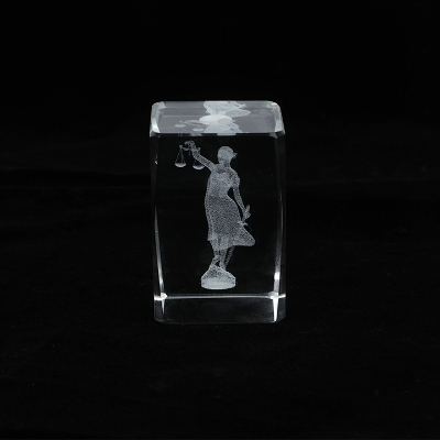 Picture of Crystal Scales of Justice Paperweight