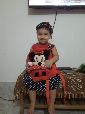 Picture of Baby Girls Black And White Stype Fashionable Beautiful Baby Dress 0-12 years