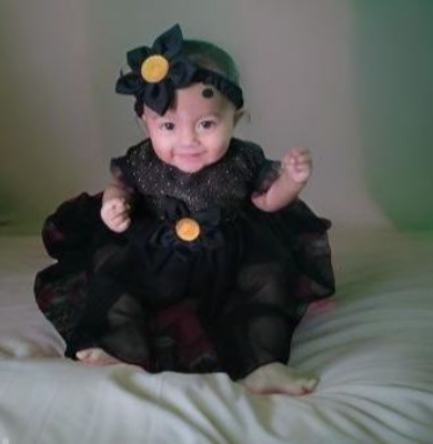 Picture of Round Neck party dress for 0-12  years Baby Girls