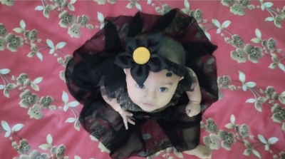 Picture of Round Neck party dress for 0-12  years Baby Girls