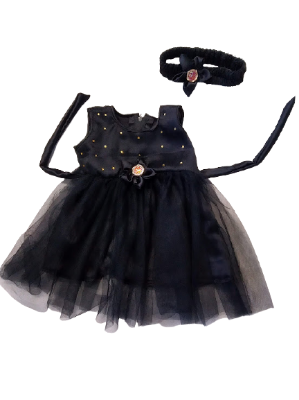 Picture of BLACK COLOUR PARTY DRESS FOR 0-12 YEARS GIRLS