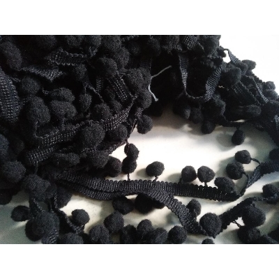 Picture of 10 yards Mini Pom Pom Trim Ball Fringe - Ribbon Sewing Fringe Tassel Lace Accessory for DIY Crafts Home Decoration