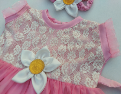 Picture of Exclusive Gorgeous home made Baby Girl Floral Party Frock 0-3