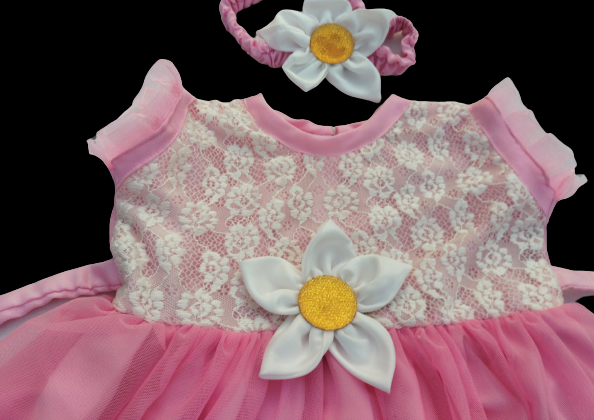 Picture of Exclusive Gorgeous home made Baby Girl Floral Party Frock 0-3