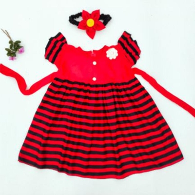 Picture of HOME made Baby girls Fashionable beautiful dress for  all season 0-3 years