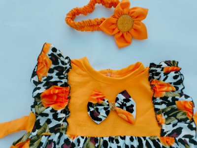 Picture of Rose Print cotton Dress for 0 to 3 Years Baby girls