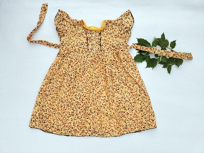 Picture of Baby girls fashionable beautiful 100% cotton dress for  all season 0-4 years
