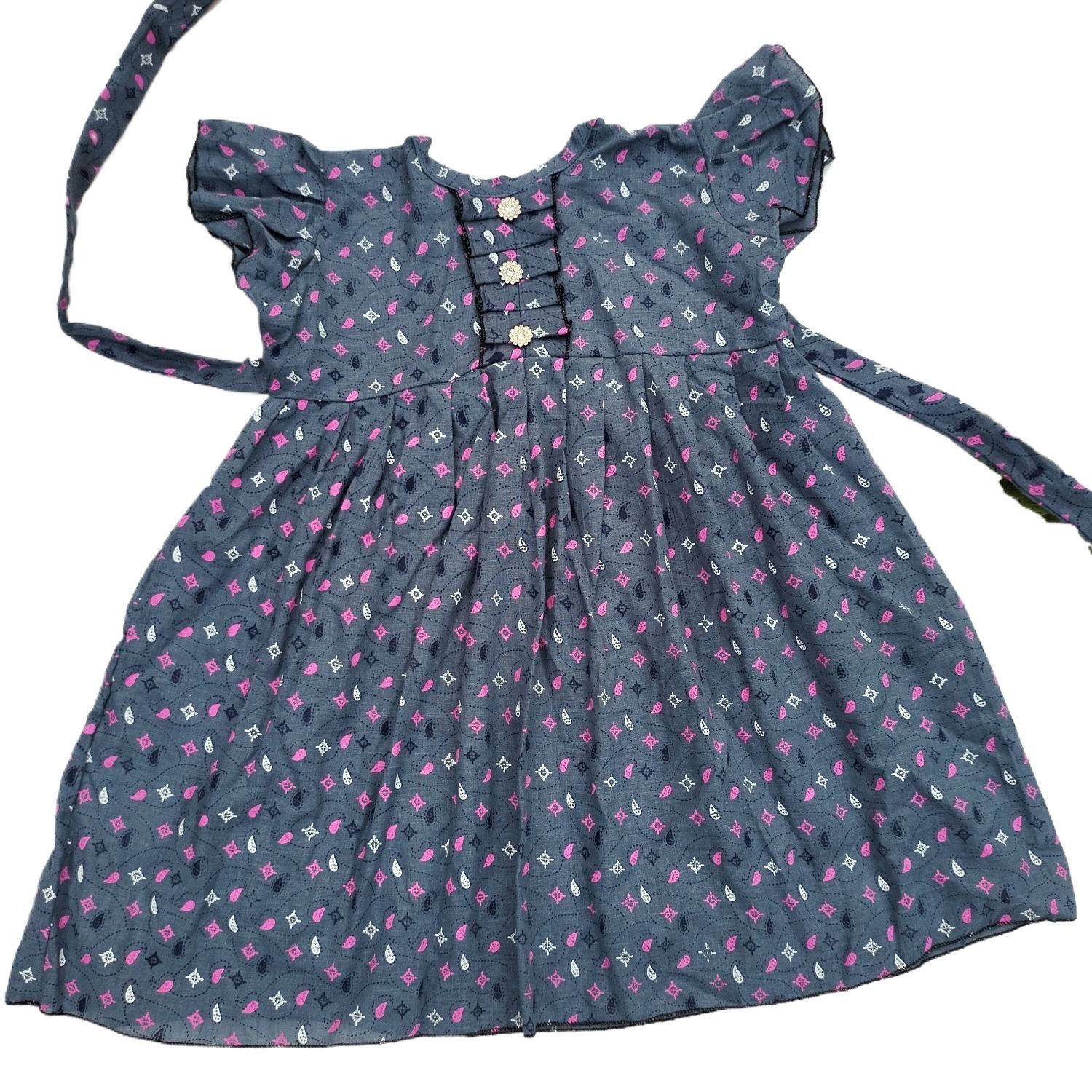 Picture of Baby girls fashionable beautiful 100% cotton dress for all season 0-4 years