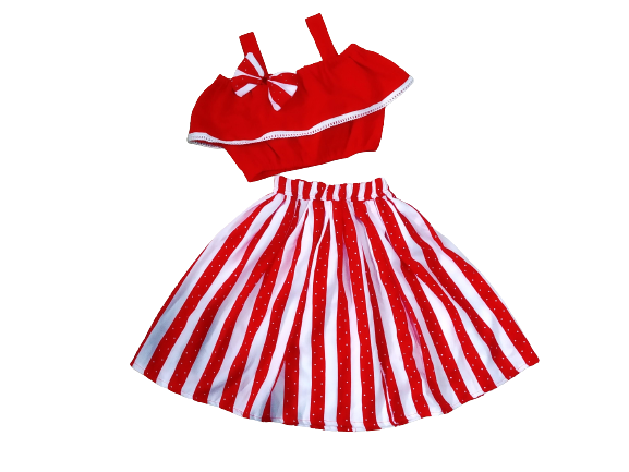 Picture of Handmade Baby girls Fashionable beautiful 2 piece skirts set for 0-3 years babies - বাচ্চাদের জামা