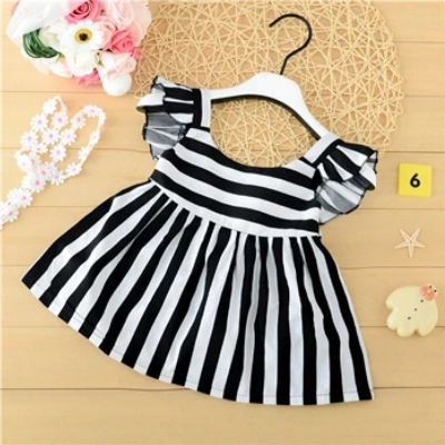 Picture of Baby Girls Fashionable Beautiful  handmade Dress For 0-4 Years Babies