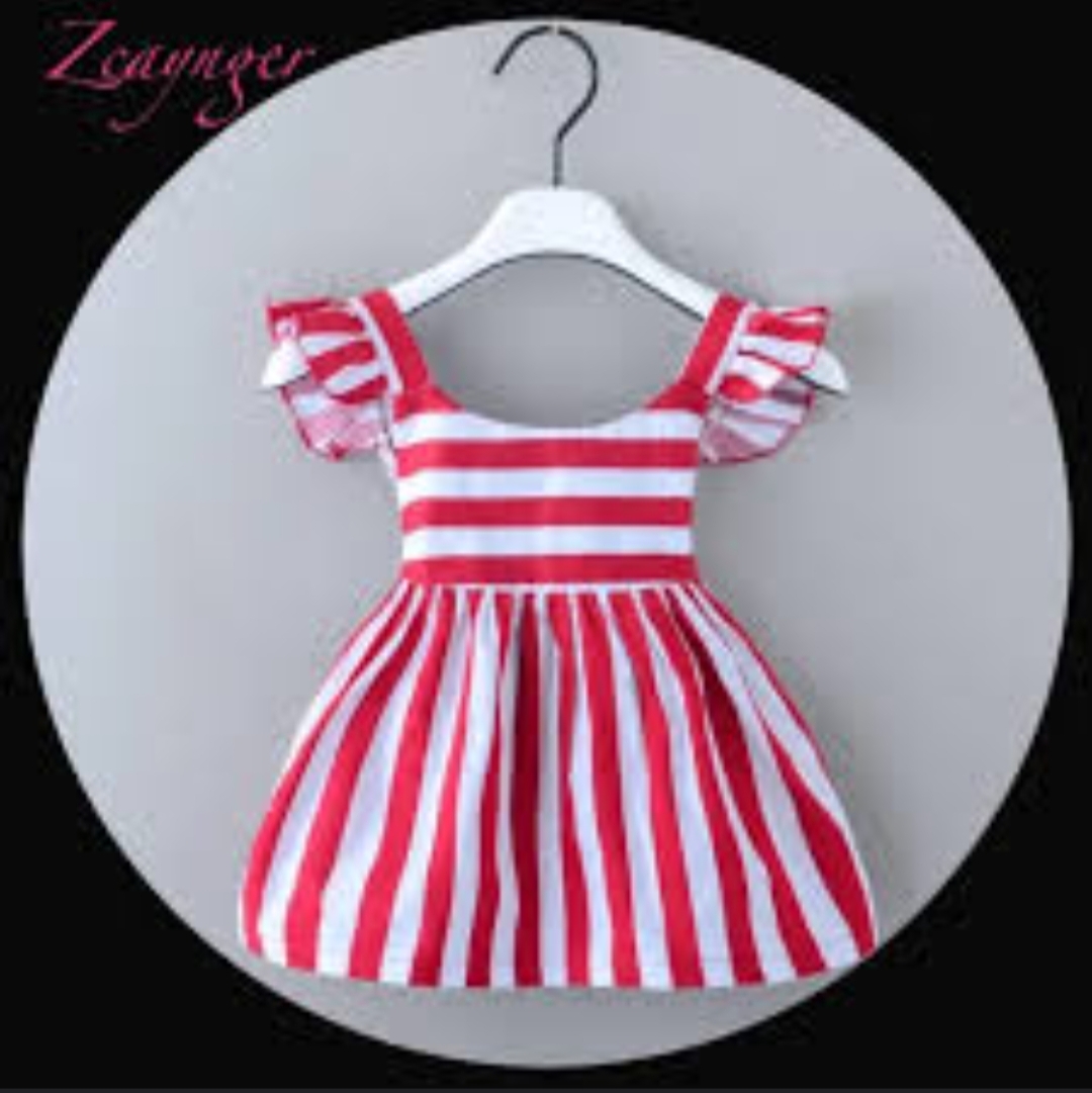 Picture of Baby Girls Fashionable Beautiful  handmade Dress For 0-4 Years Babies