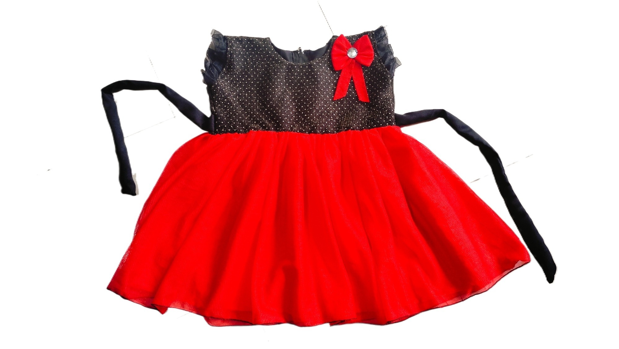 Picture of Baby girls fashionable beautiful party dress for 0 to 3 years babies 2024