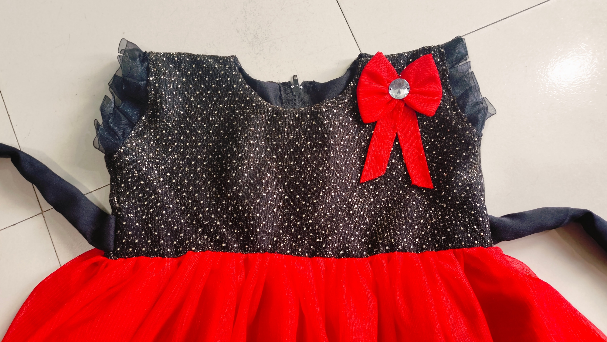 Picture of Baby girls fashionable beautiful party dress for 0 to 7 years babies 2024