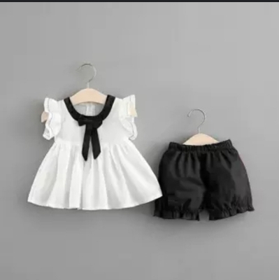 Picture of New Baby Girls Fashionable Premium Quality Beautiful Party Dress With HAIR BAND One Piece Baby Dress for 1-4