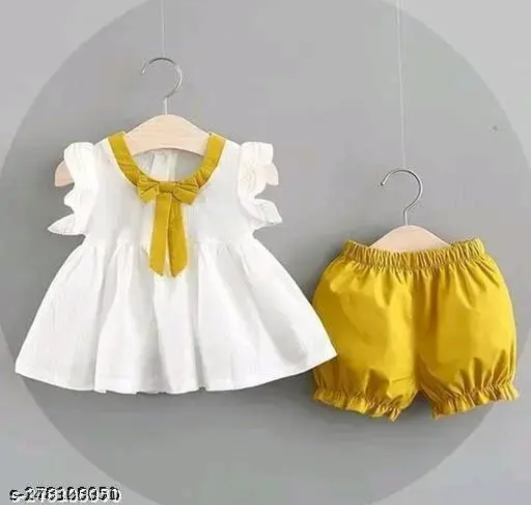 Picture of New Baby Girls Fashionable Premium Quality Beautiful Party Dress With HAIR BAND One Piece Baby Dress for 1-4