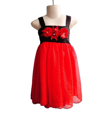 Picture of Baby Girls Fashionable Beautiful  handmade Dress For 0-5 Years Babies