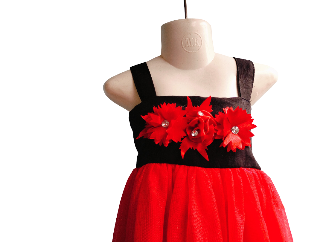 Picture of Baby Girls Fashionable Beautiful  handmade Dress For 0-5 Years Babies