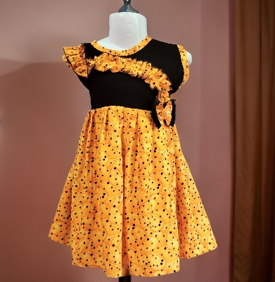 Picture of Baby girls Fashionable beautiful dress for 0-12 years babies