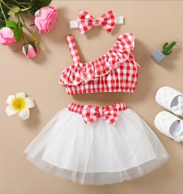Picture of Summer Kid Baby Girls Floral Long Tutu skart Wedding Party Dresses and birthday Dresses 0-5