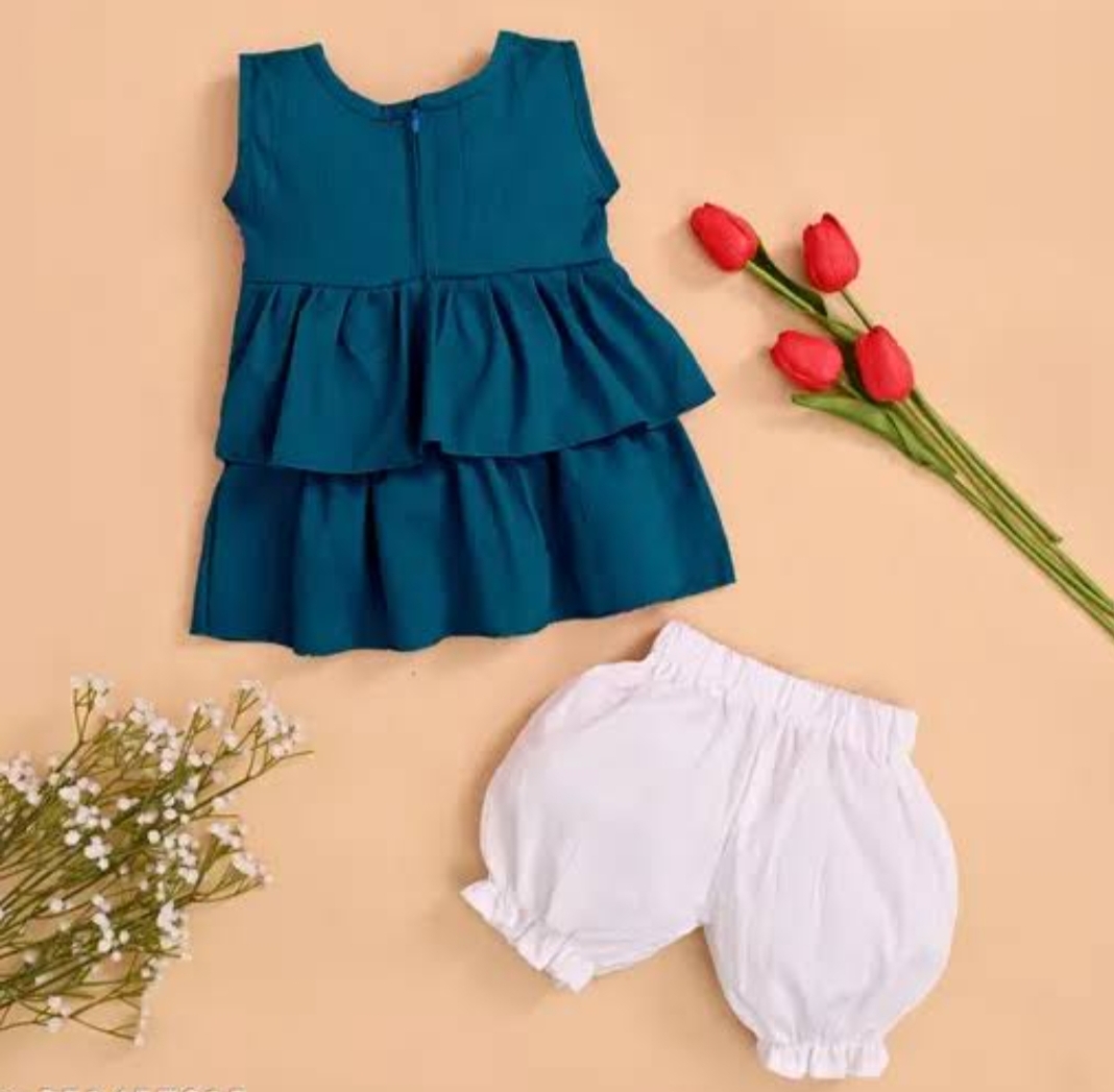 Picture of Baby girls best fashionable beautiful and nice cotton dress for 0-5 years babies