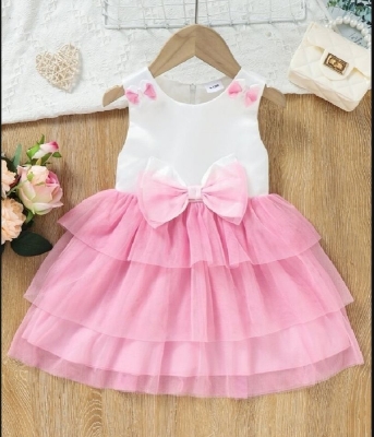 Picture of Baby girl dresses for summer - Fancy net frock for baby girls 0-7