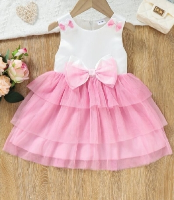 Picture of Baby girl dresses for summer - Fancy net frock for baby girls 0-7