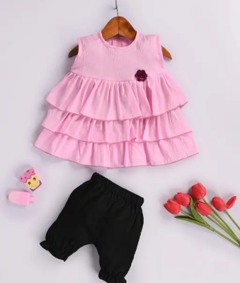 Picture of little  Girls  cotton Dress and pant set for 0-5
