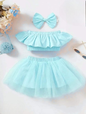 Picture of Summer Kid Baby Girls Floral Long Tutu skart Wedding Party Dresses and birthday Dresses 0-7