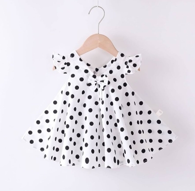 Picture of Cotton baby girl fashionable dress Eid collection for 0-7 years baby