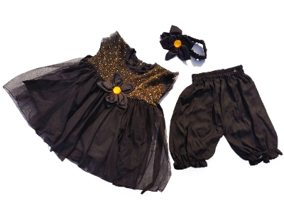 Picture of little  Girls  cotton Dress and pant set for 0-7