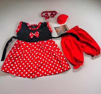 Picture of little baby  Girls  cotton Dress and pant set for 0-7
