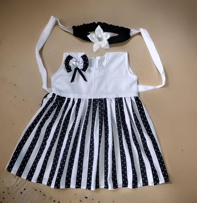 Picture of Fashionable cotton baby girl dress summer collection for age 0-7 Years