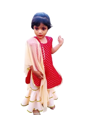 Picture of Baby Girls Sleeveless Kurta and Sharara Set for Girls for 0-7 years