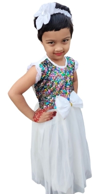 Picture of Baby Girls Fashionable Beautiful homemade party Dress ,frock For 0-12 Years Babies