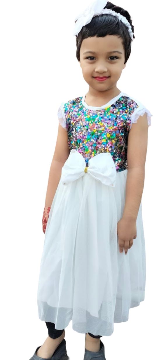 Picture of Baby Girls Fashionable Beautiful homemade party Dress ,frock For 0-12 Years Babies
