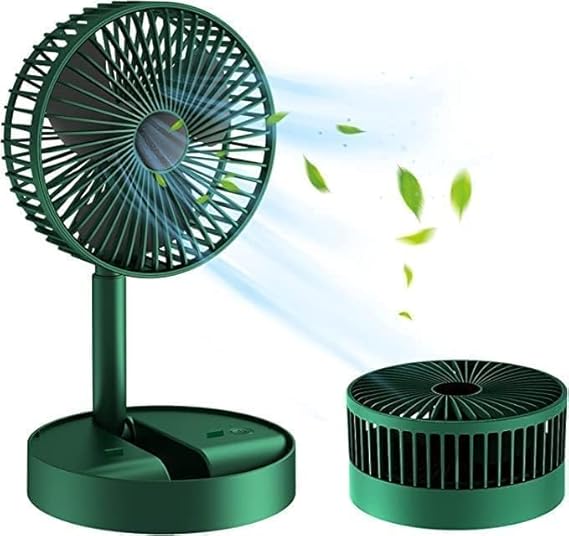 Picture of Usb Foldable Rechargeable Telescopic Mini Fan Folding Desktop Fan Low Noise 3 In 1 Camping Portable Battery Fan